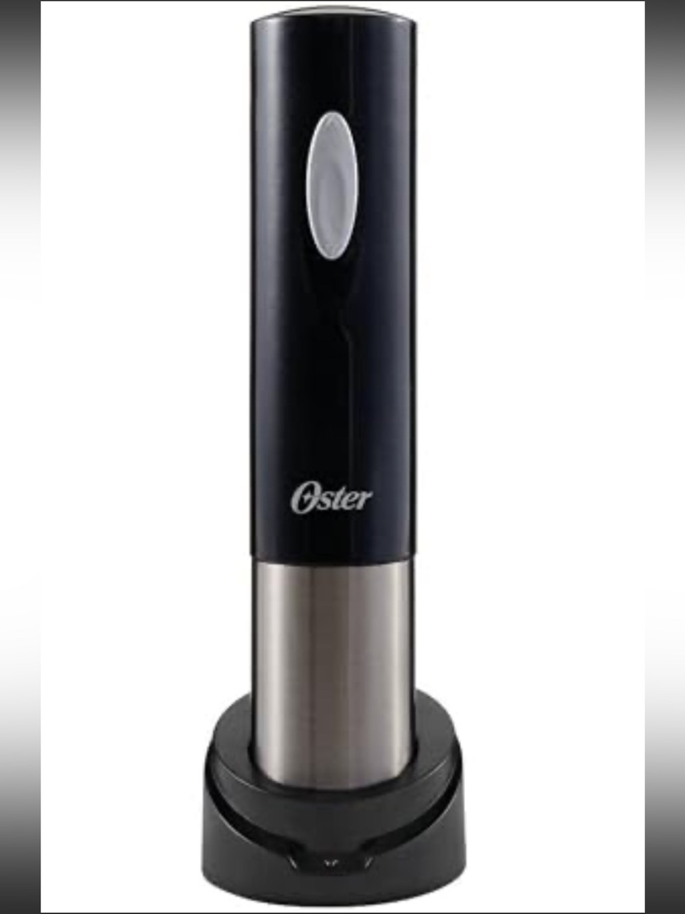 Oster Black and Silver Cordless Electric Wine Opener